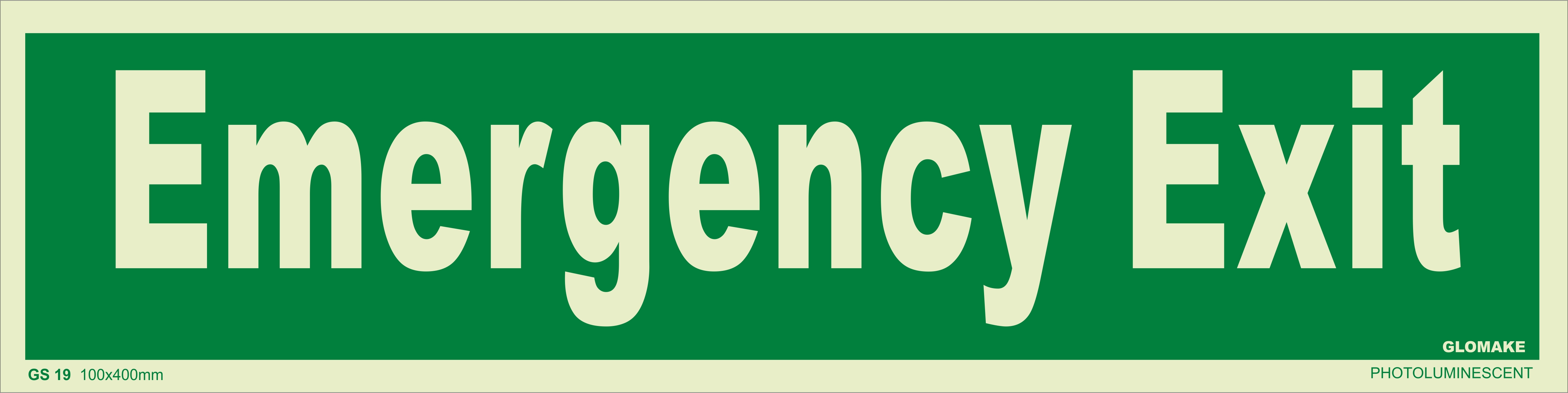 EMERGENCY EXIT
(GS 19)